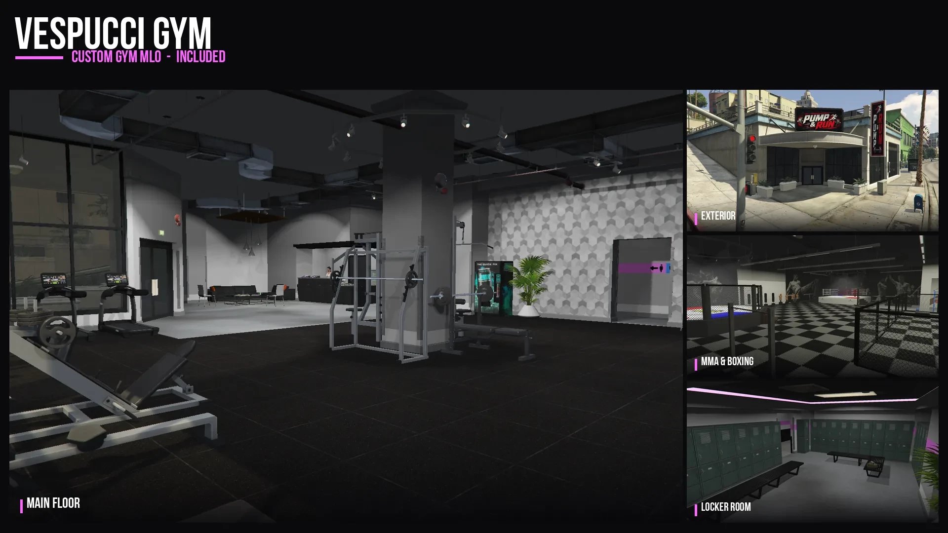 Realistic Gym System — 23 Exercises, Gym Creator, Ownable Gyms, 2 Custom MLOs [ QBCore / ESX / QBOX ] product image (6)