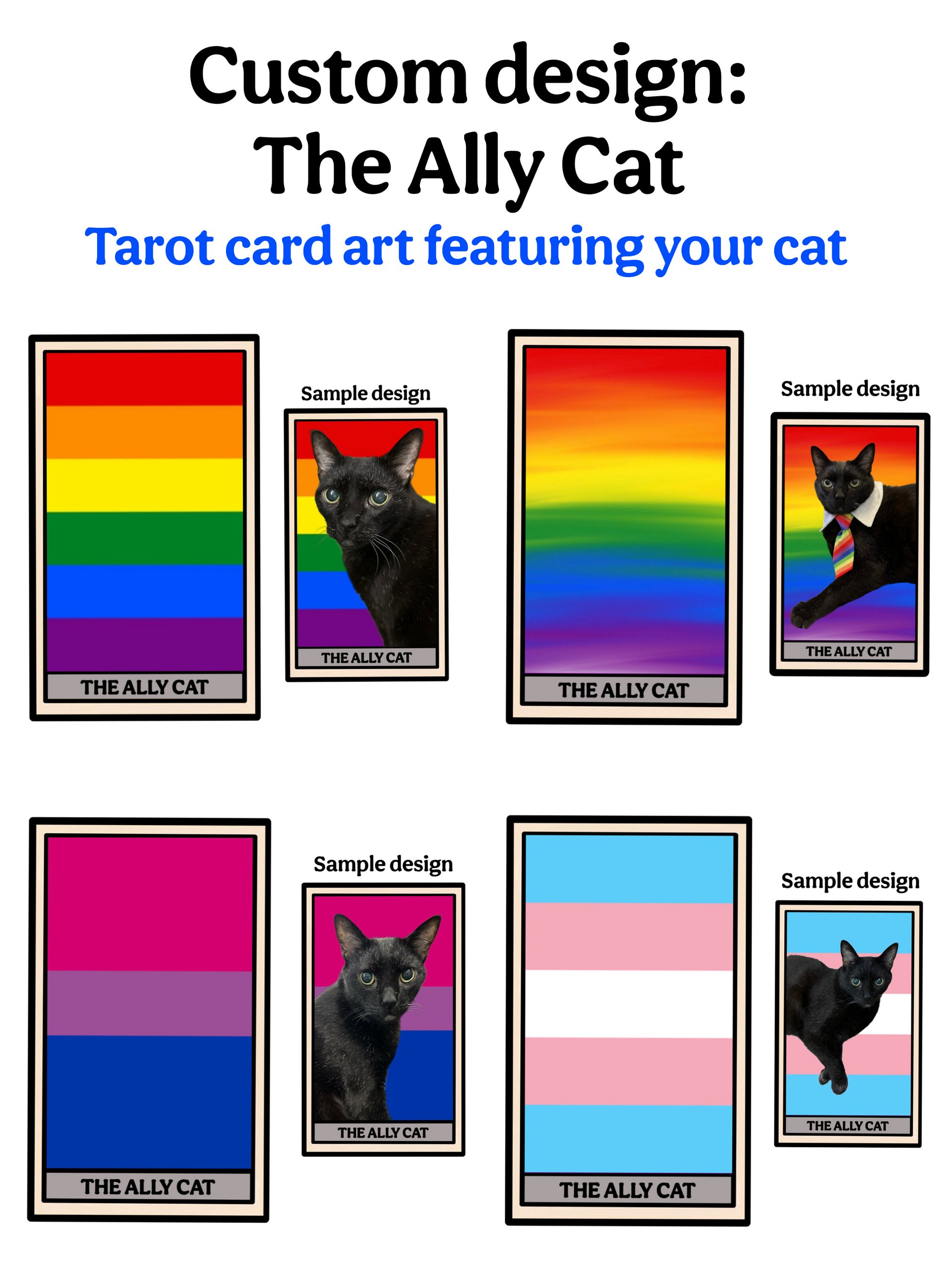 Custom digital artwork: The Ally Cat product image (1)