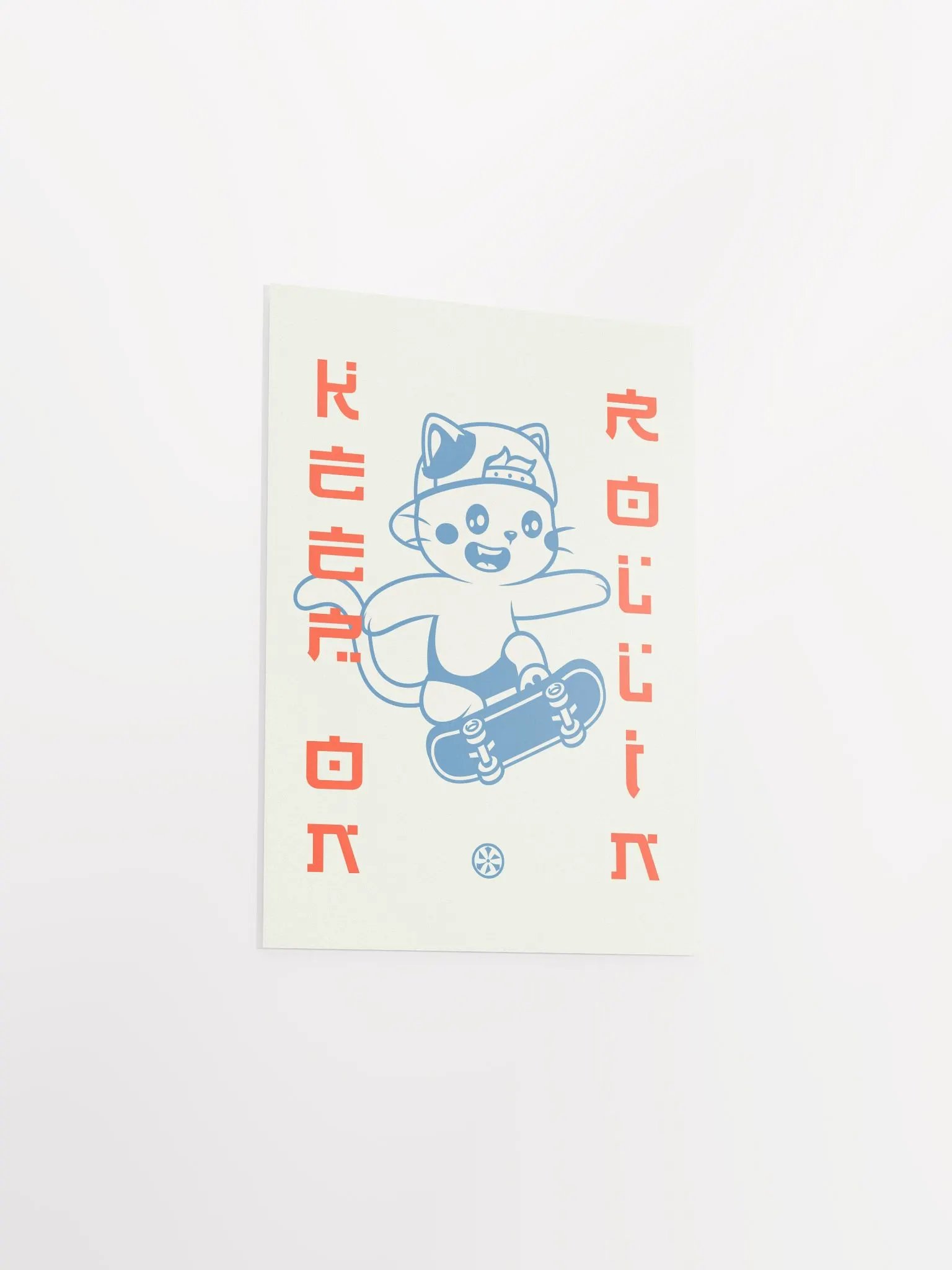 Anime poster: Keep on rollin/ Cat Skater — vaporwave poster, sport poster, manga art print, Japanese space wall art, Japan poster, 80s print product image (8)