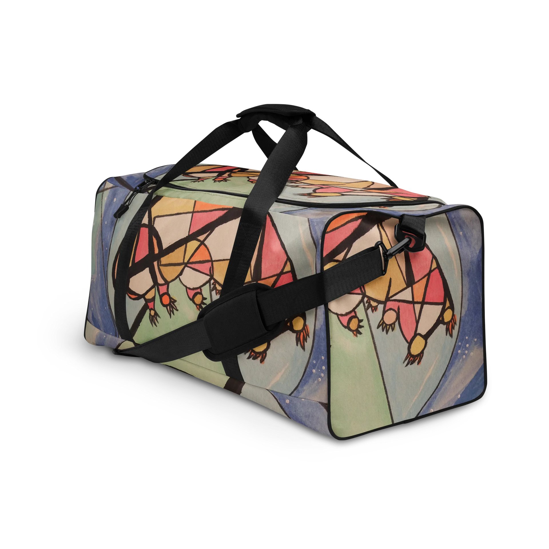 Cubism Painting: The Dream of a Tardigrade All-Over Print Duffle Bag by Sublicolor product image (3)