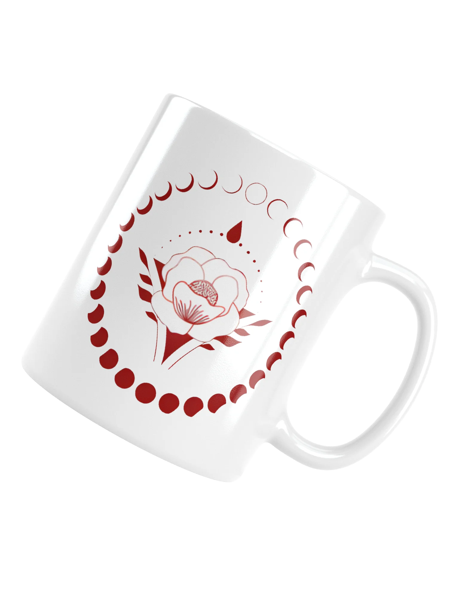 Full Moon Cycle Floral Coffee Mug | Well Women Rising product image (6)