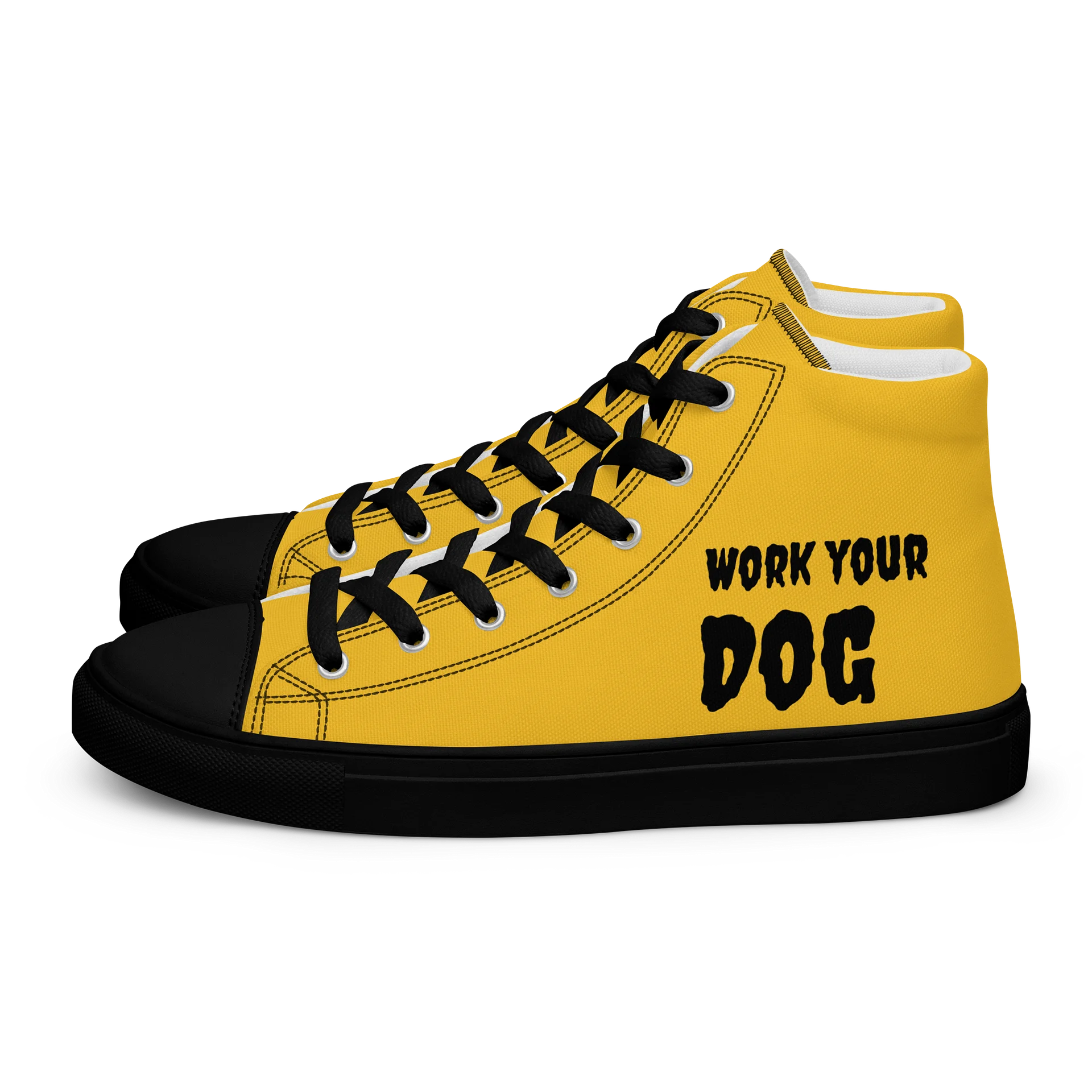 WORK YOUR DOG — Retro Graphic Women's High-Top Sneakers product image (1)