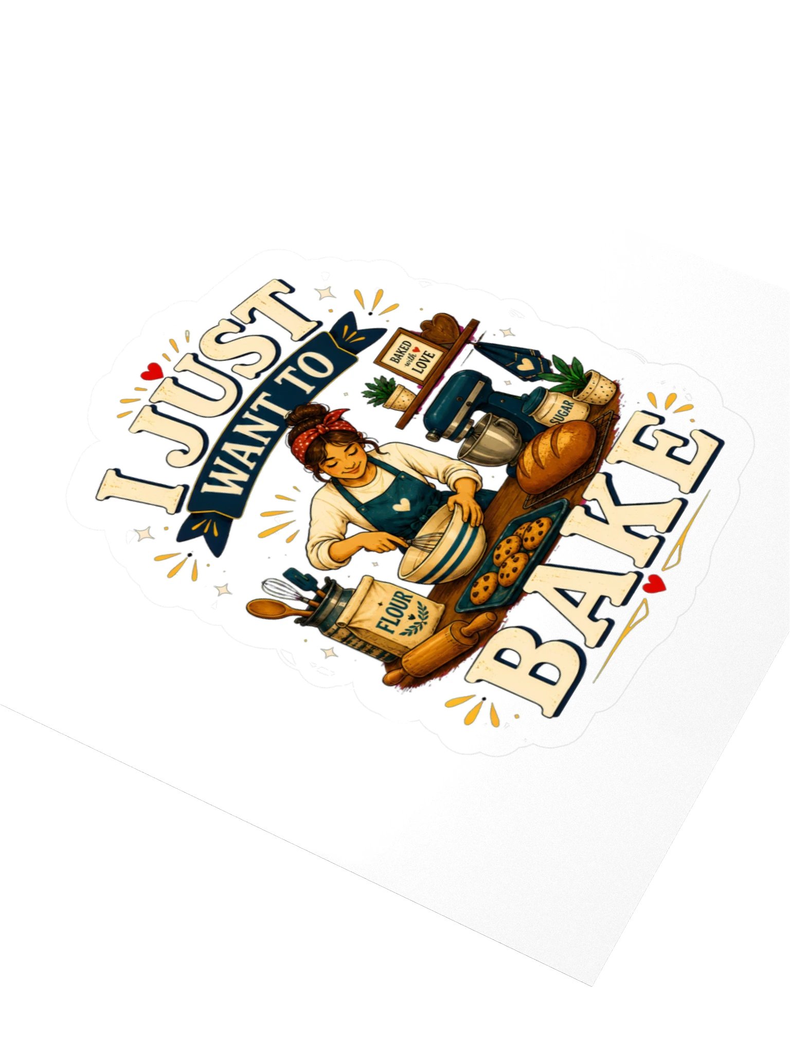 I Just Want To Bake Sticker product image (3)