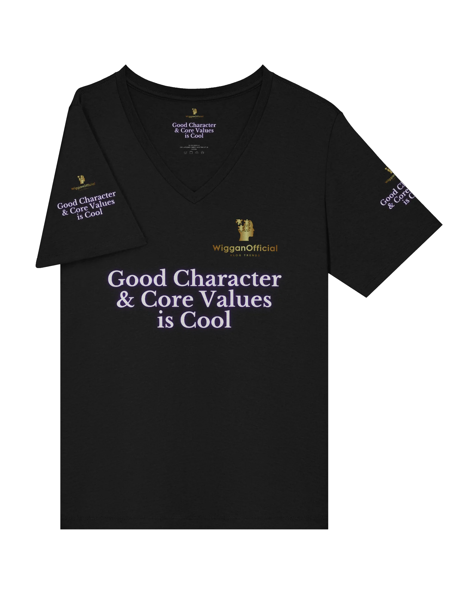 WigganOfficial “Good Character & Core Values is Cool” Women's Relaxed V-Neck T-Shirt product image (5)