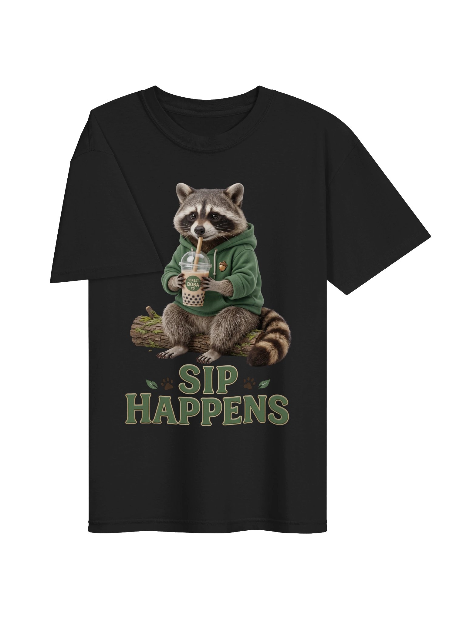 Sip Happens Raccoon Bubble Tea Tee product image (34)