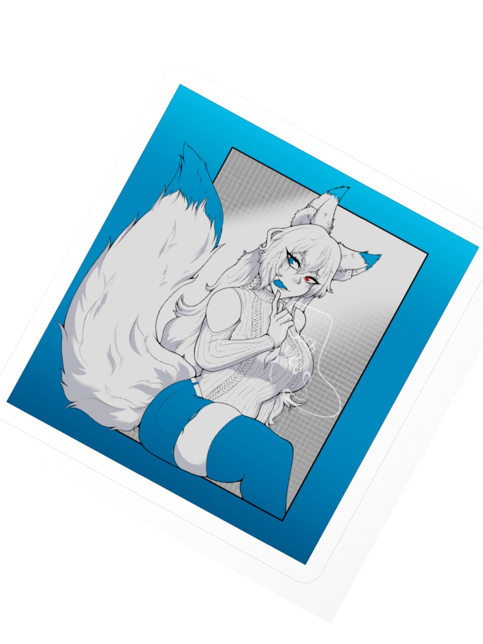 Blue Waifu Sticker product image (2)