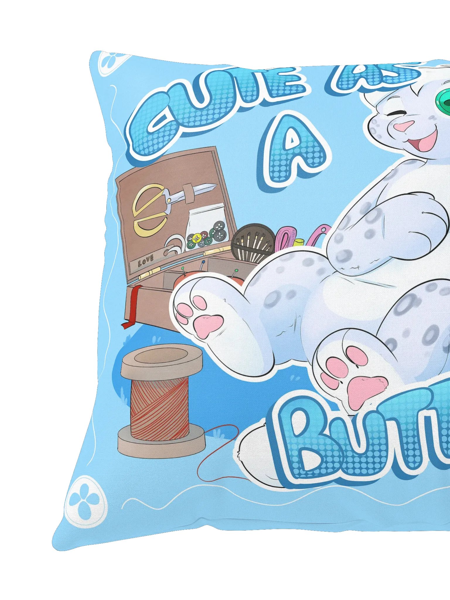 Cute As A Button Throw Pillow product image (3)