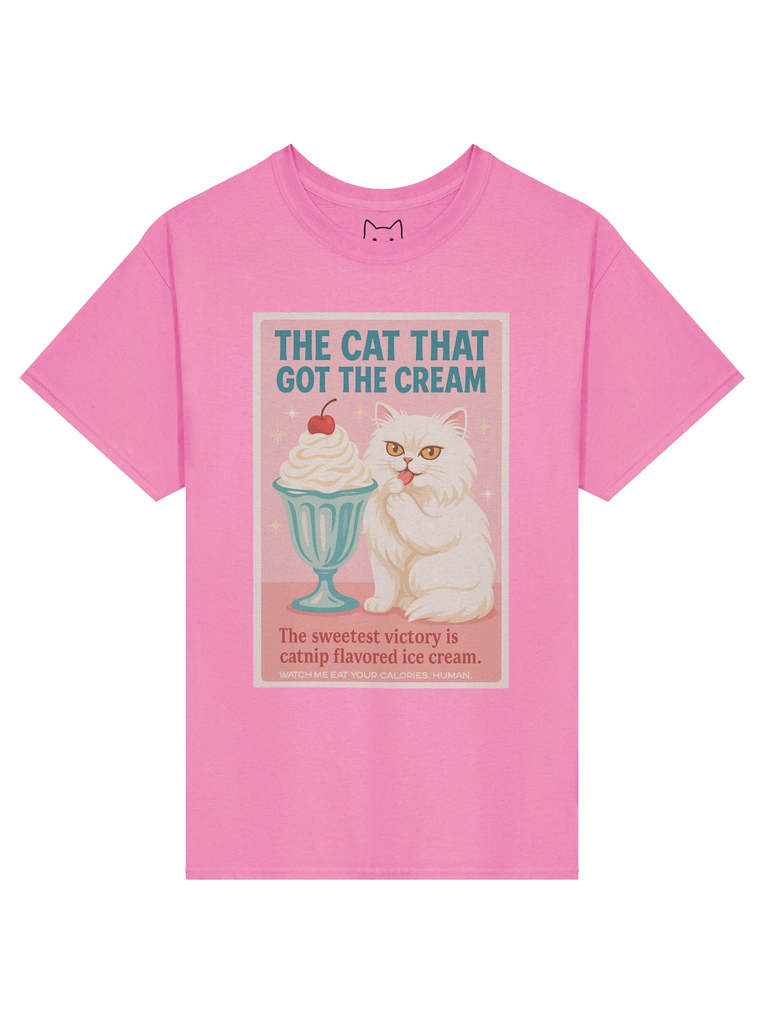 The Cat That Got the Cream Catnip Flavored Ice Cream Boxy Fit Unisex T-Shirt product image (8)