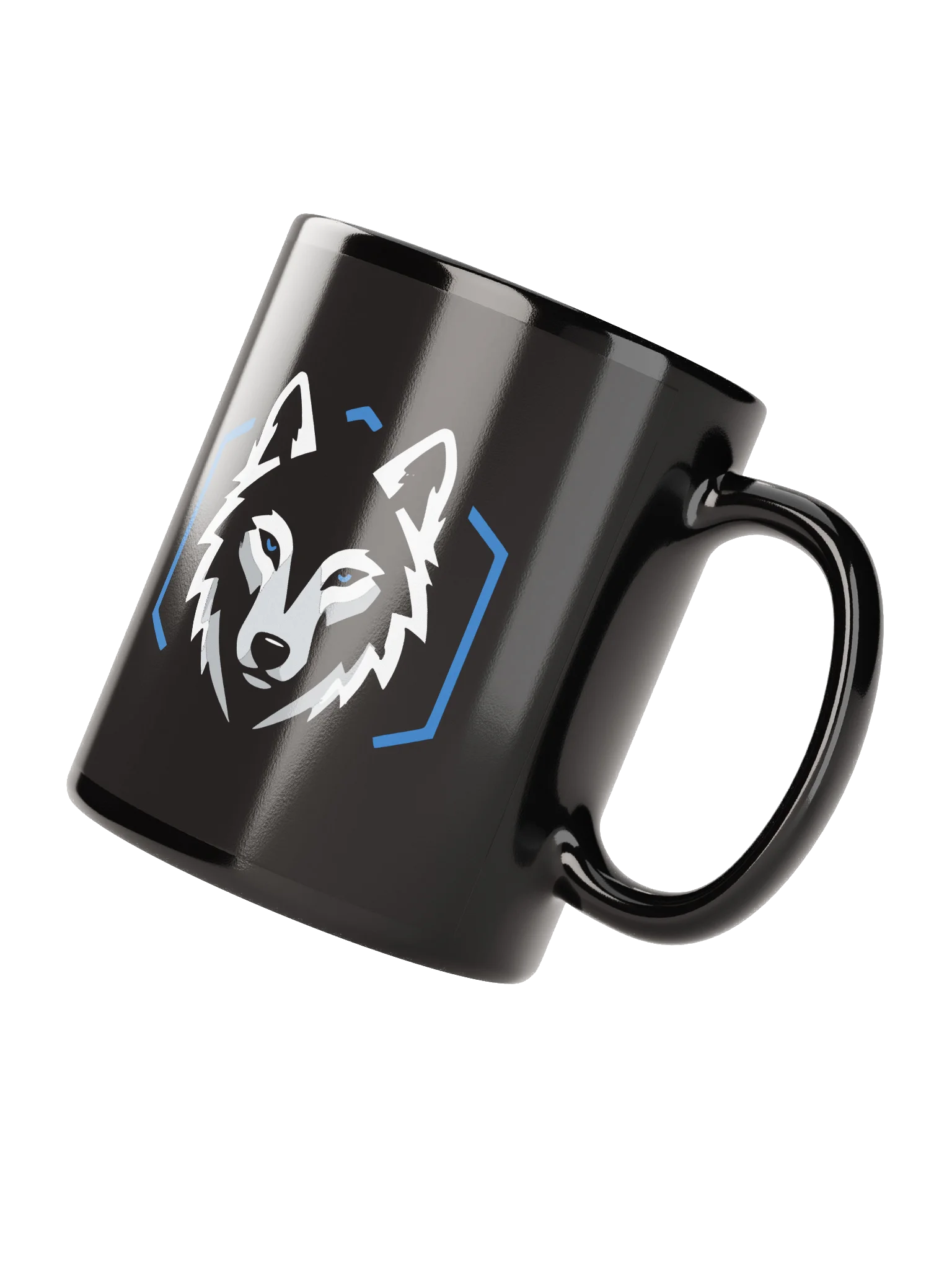 DevOpsPack Wolf Logo Black Glossy Mug product image (4)