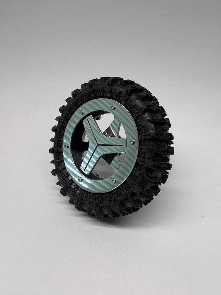 1.8" v2 Floater Wheels - "Trinity" wheel face with "Blade" spinner product image (1)