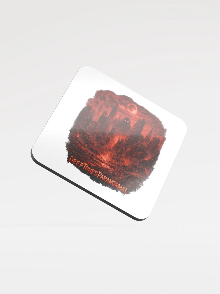 Paranormal Cityscape Glossed Cork Coaster product image (1)