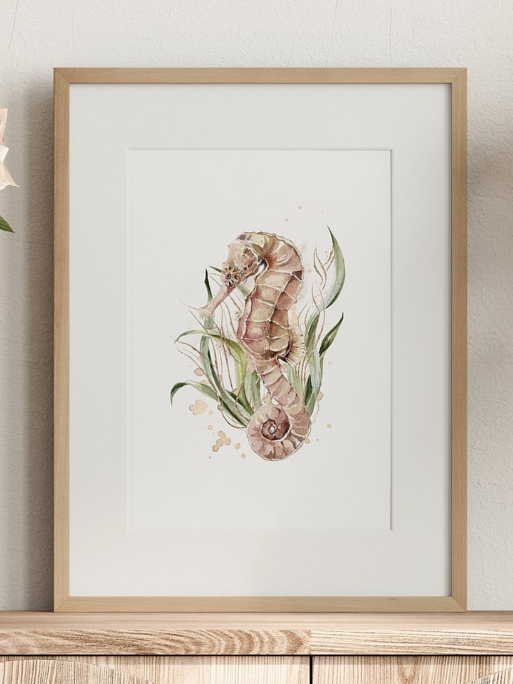 Seahorse Watercolor with Seaweed product image (2)