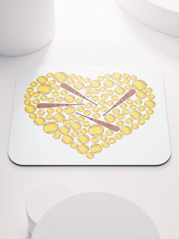 Pure Heart Softball Mouse Pad product image (2)