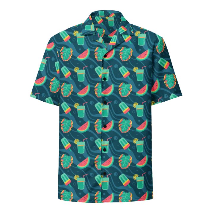 Summer Watermelon Cocktail Hawaiian Shirt product image (1)