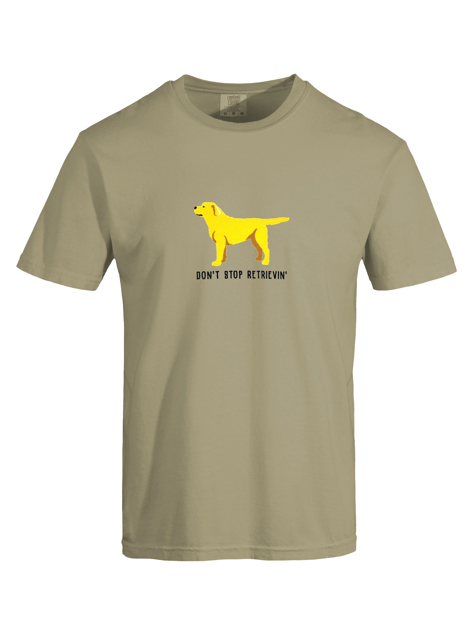 Don't Stop Retrievin' T-Shirt(Embroidered) of a Labrador Retriever(Yellow 2) product image (10)