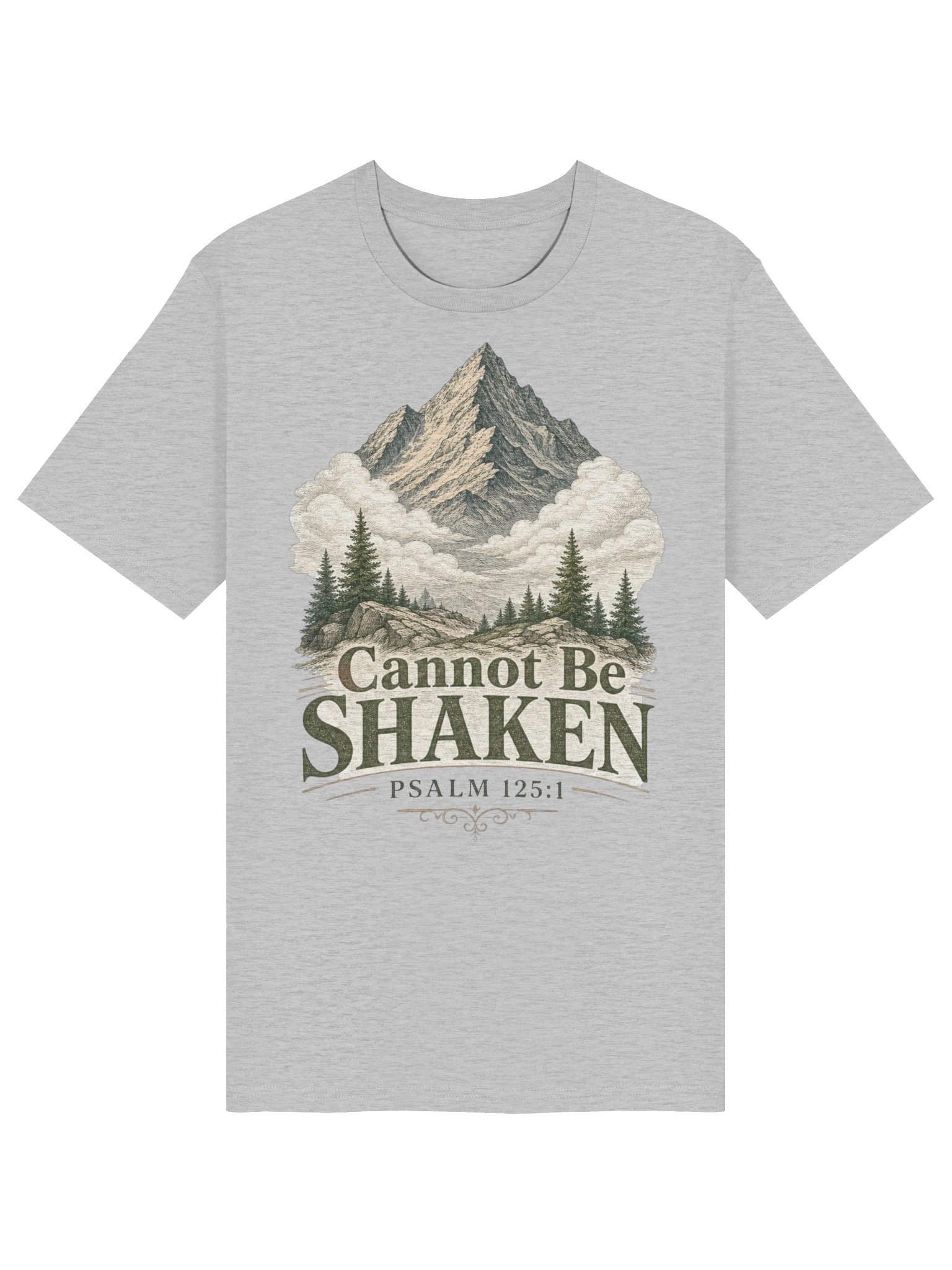 Psalm 125:1 Cannot Be Shaken Christian T-shirt product image (1)