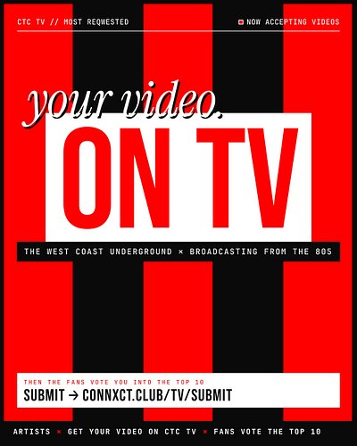Artists 🎬 Get your music video on CTC TV, home of the West Coast underground, broadcasting from the 805 on Roku and connxct.c...