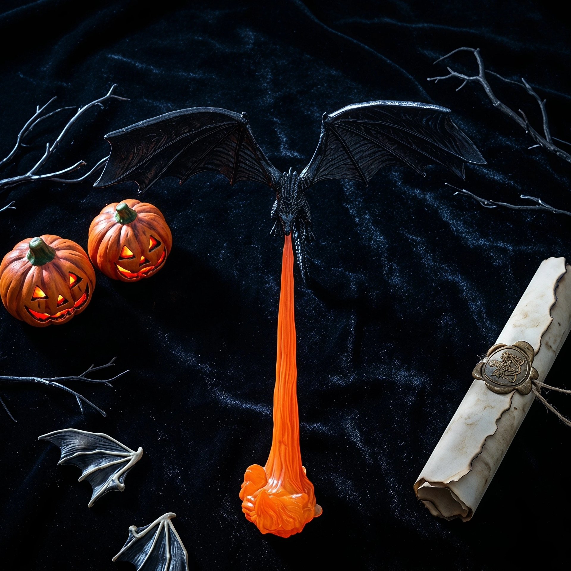 Dragon Bookshelf Nook Light, 3D Printed Fire-Breathing Fantasy Shelf Decor product image (5)