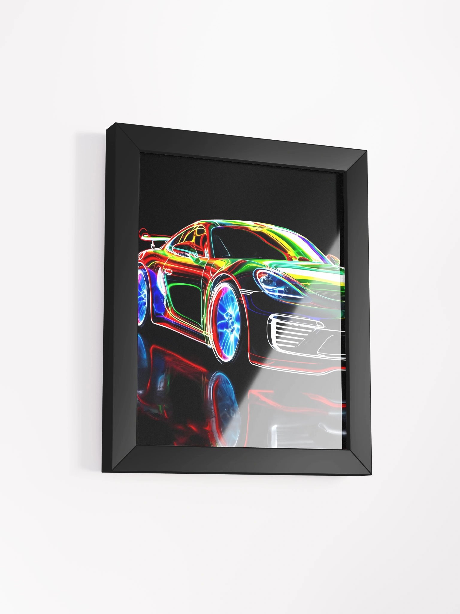 Neon Car Elegance Framed Poster product image (3)