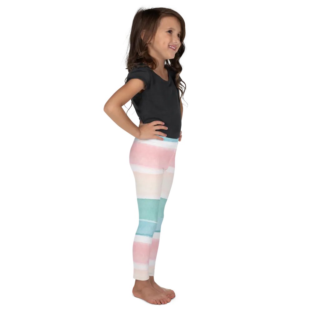 Pastel Striped Printed Kids Leggings product image (3)