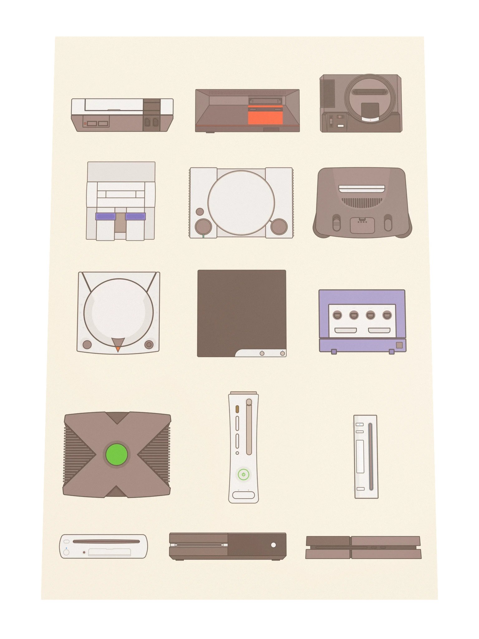 Retro Consoles (Beige) [2x3] product image (4)