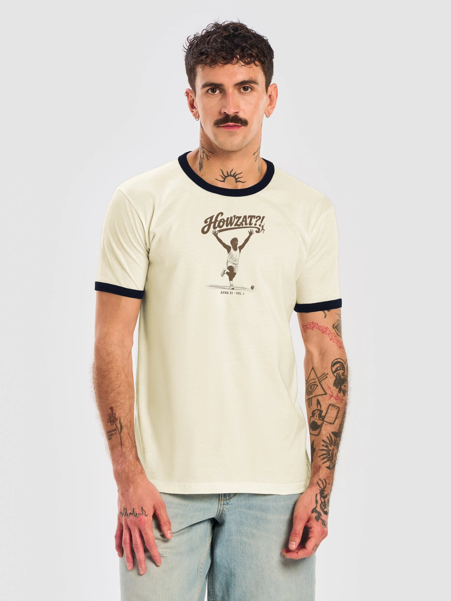 Howzat?! (Ringer Tee, Front) product image (5)