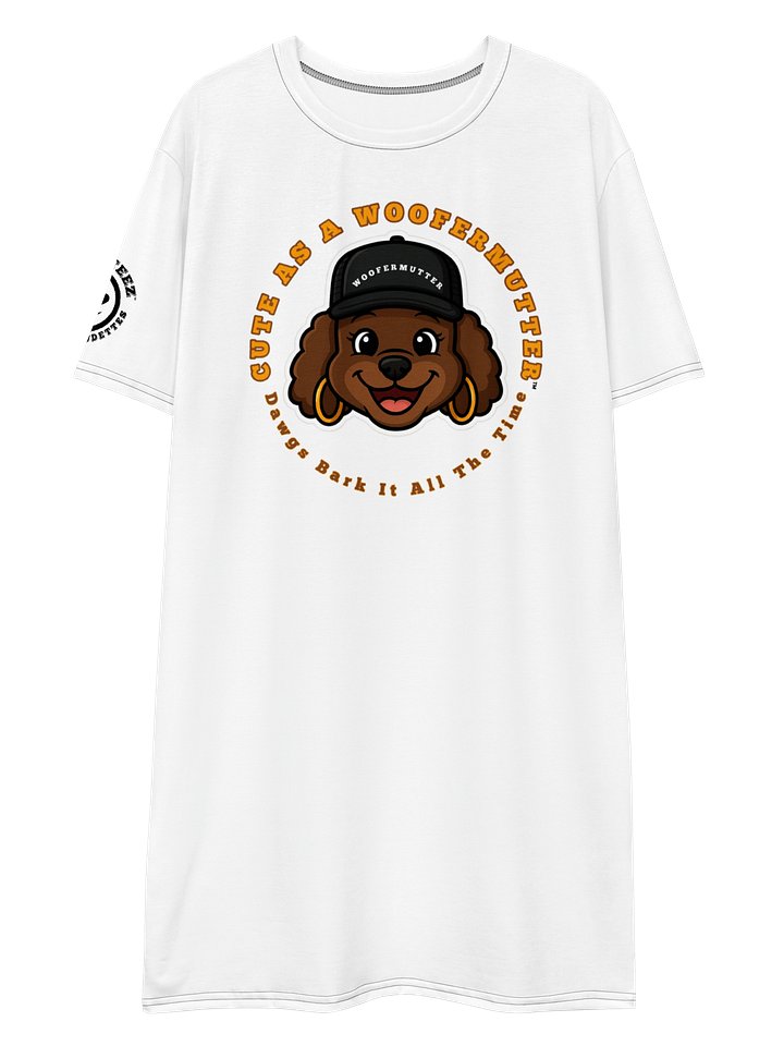 Cute As A WooferMutter™ Brown Poodle T-shirt Dress product image (2)