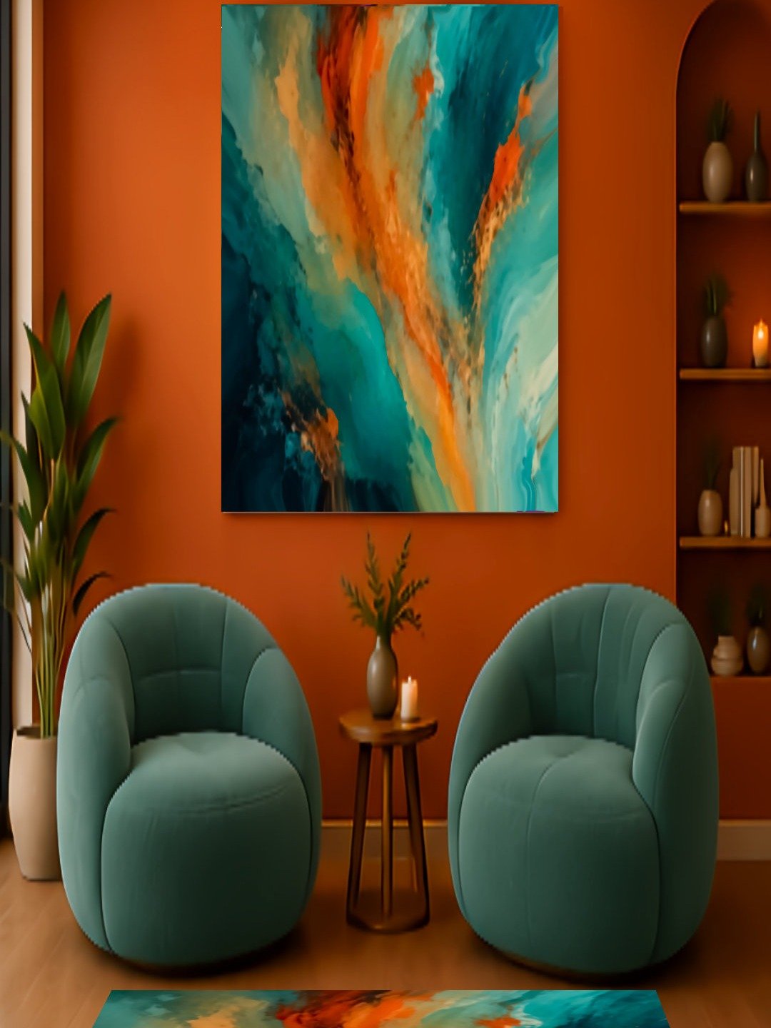 Turquoise and Orange Magic - The Canvas product image (34)