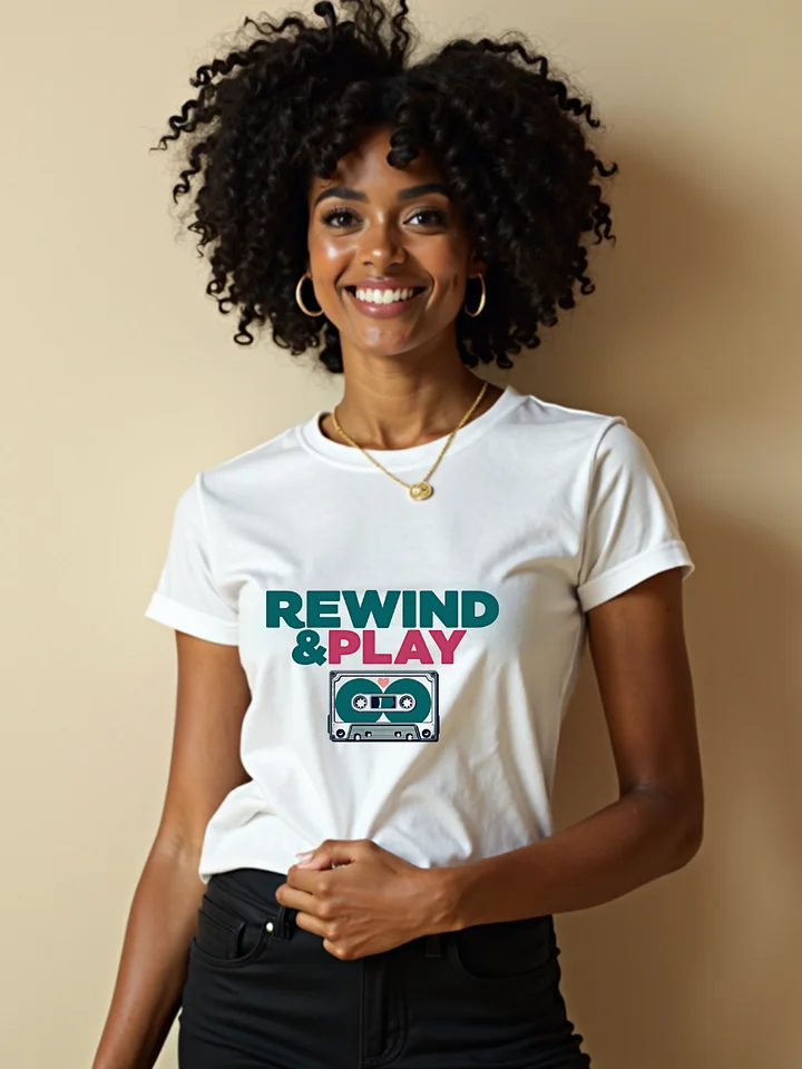 Rewind & Play Cassette Tape T-Shirt product image (1)