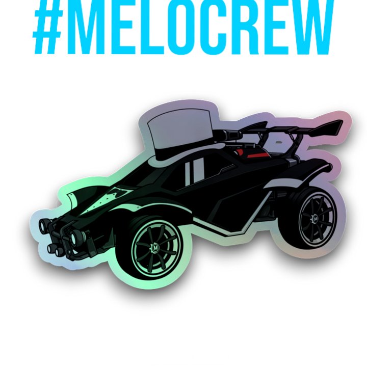 Fancy Carball Bot Car - Holographic Sticker | #MadeByMELO product image (1)