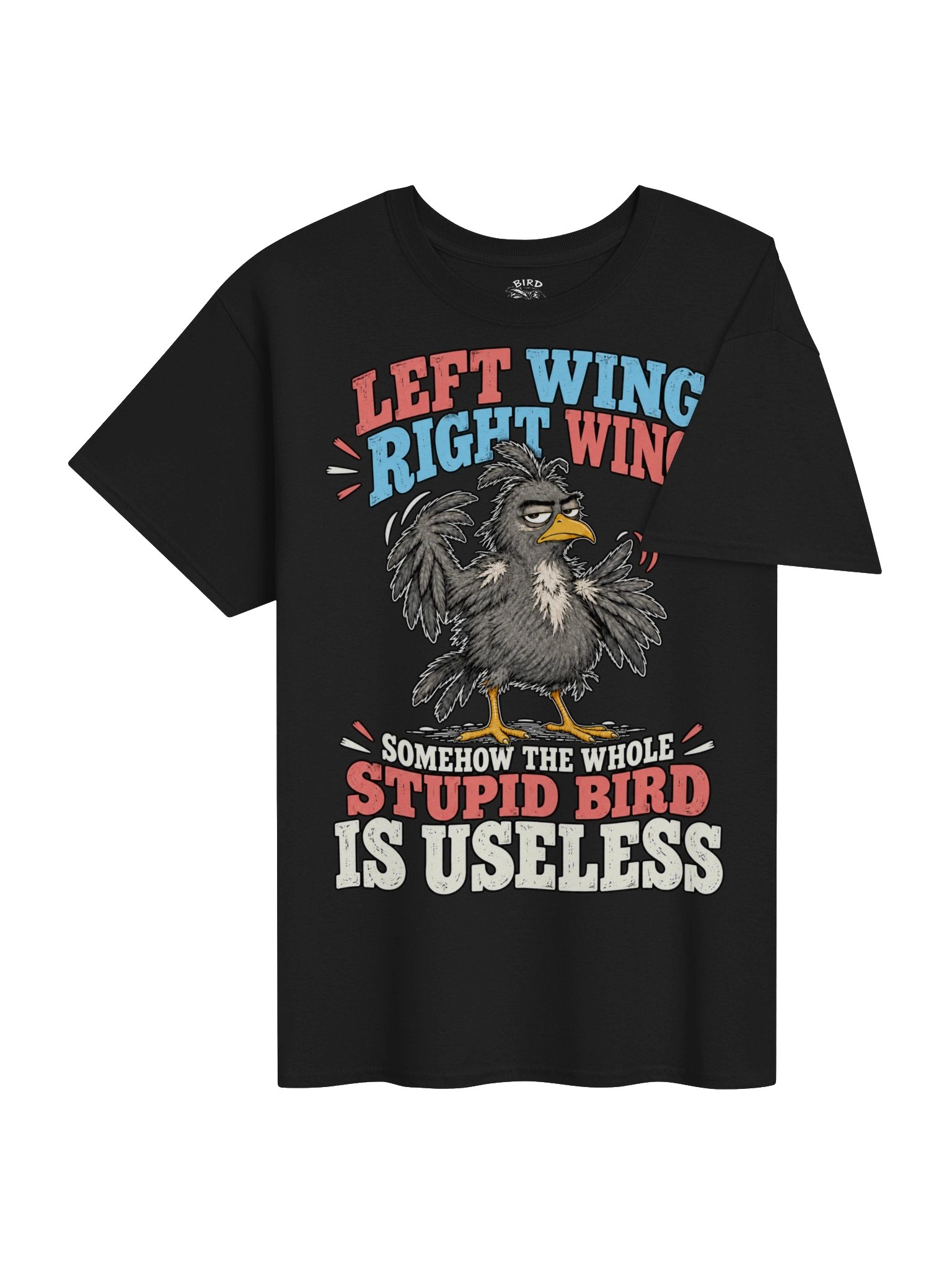 Left Wing, Right Wing | Funny Bird T-Shirt | Dark Colours product image (3)
