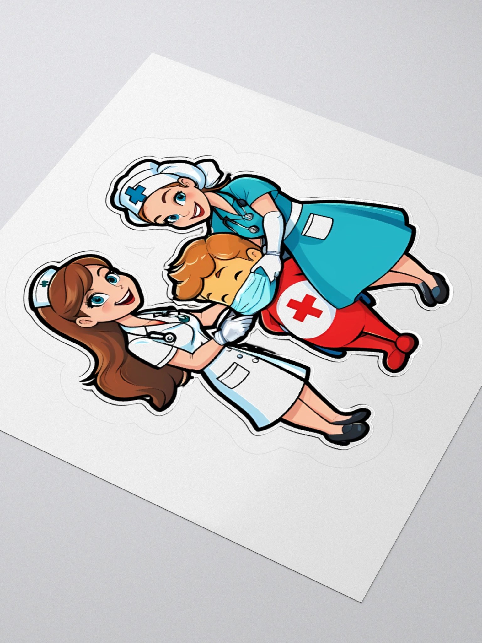 Smiling Nurse Kiss Cut Stickers product image (7)