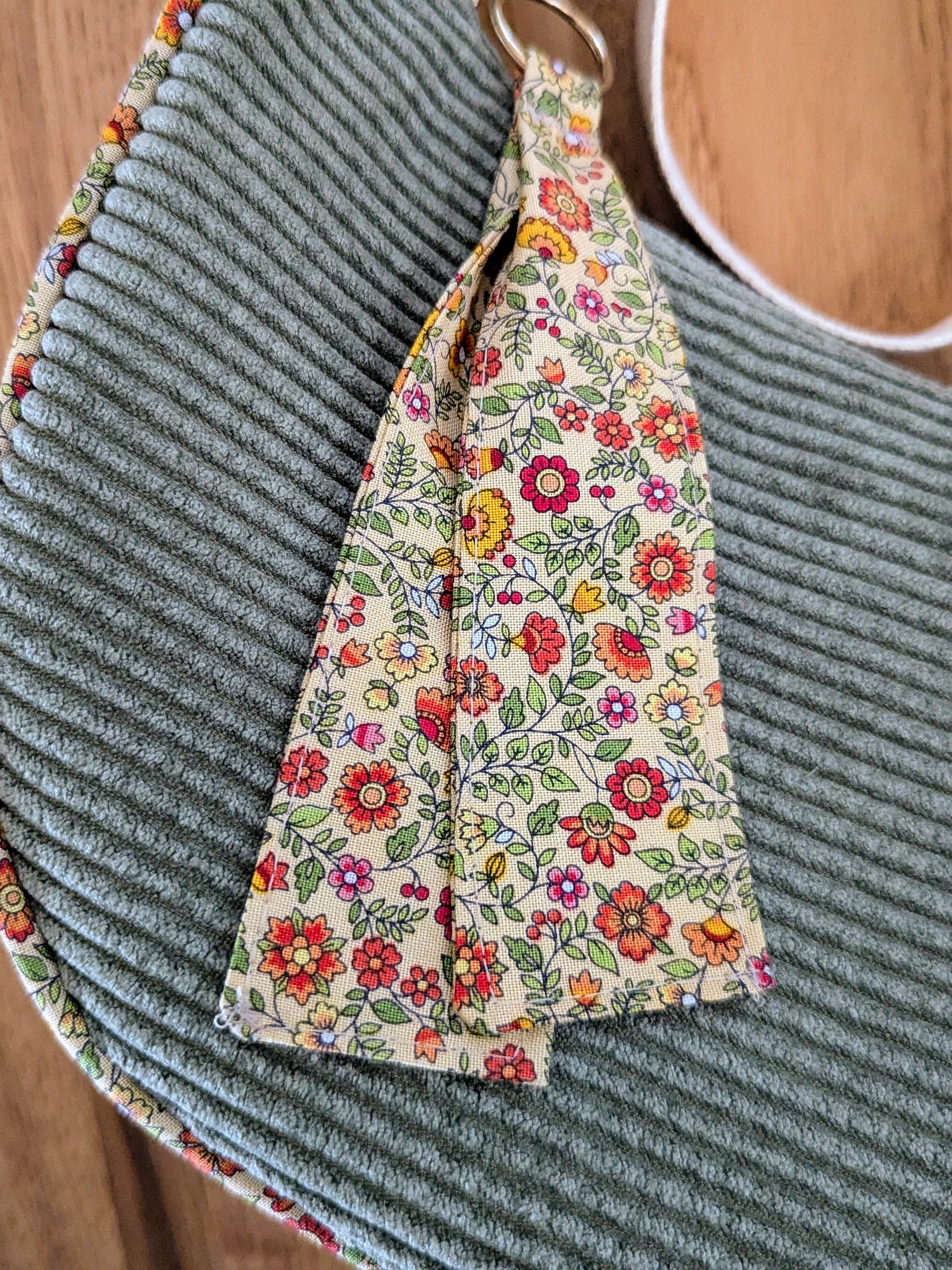 Corduroy Floral Crescent Bag product image (3)