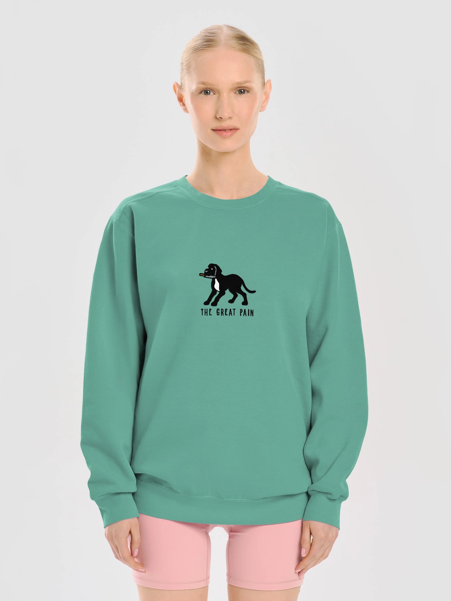 The Great Pain Funny Chibi-Style Embroidered Premium Sweatshirt for Great Dane(Black) Owners product image (29)
