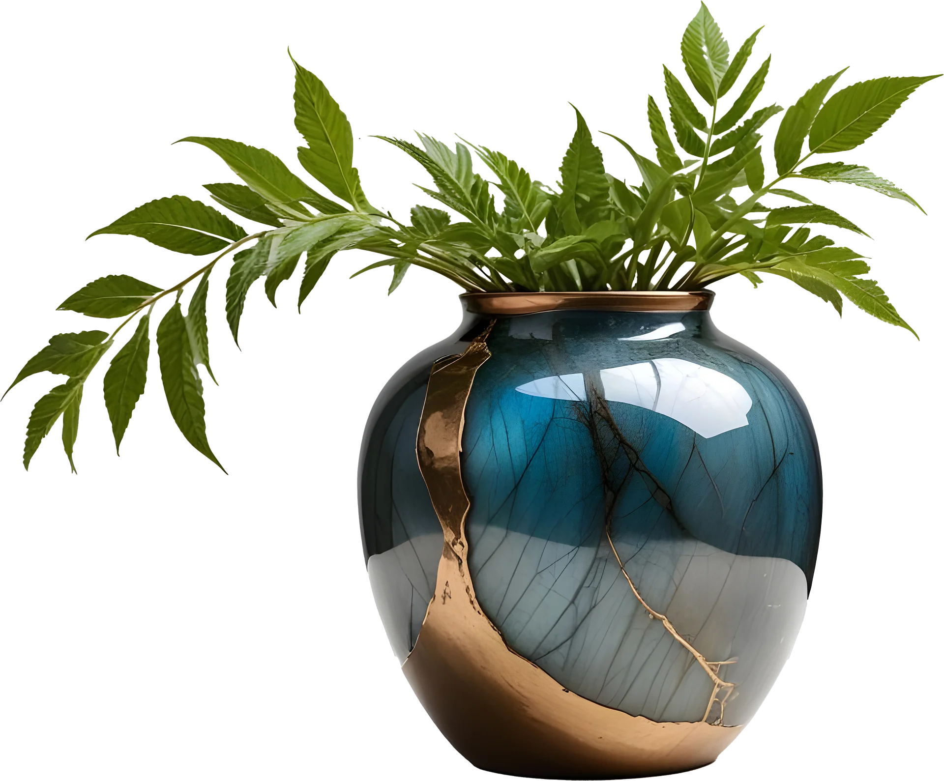 Stellar Luxe – Midnight Glow Vase PNG product image (1)