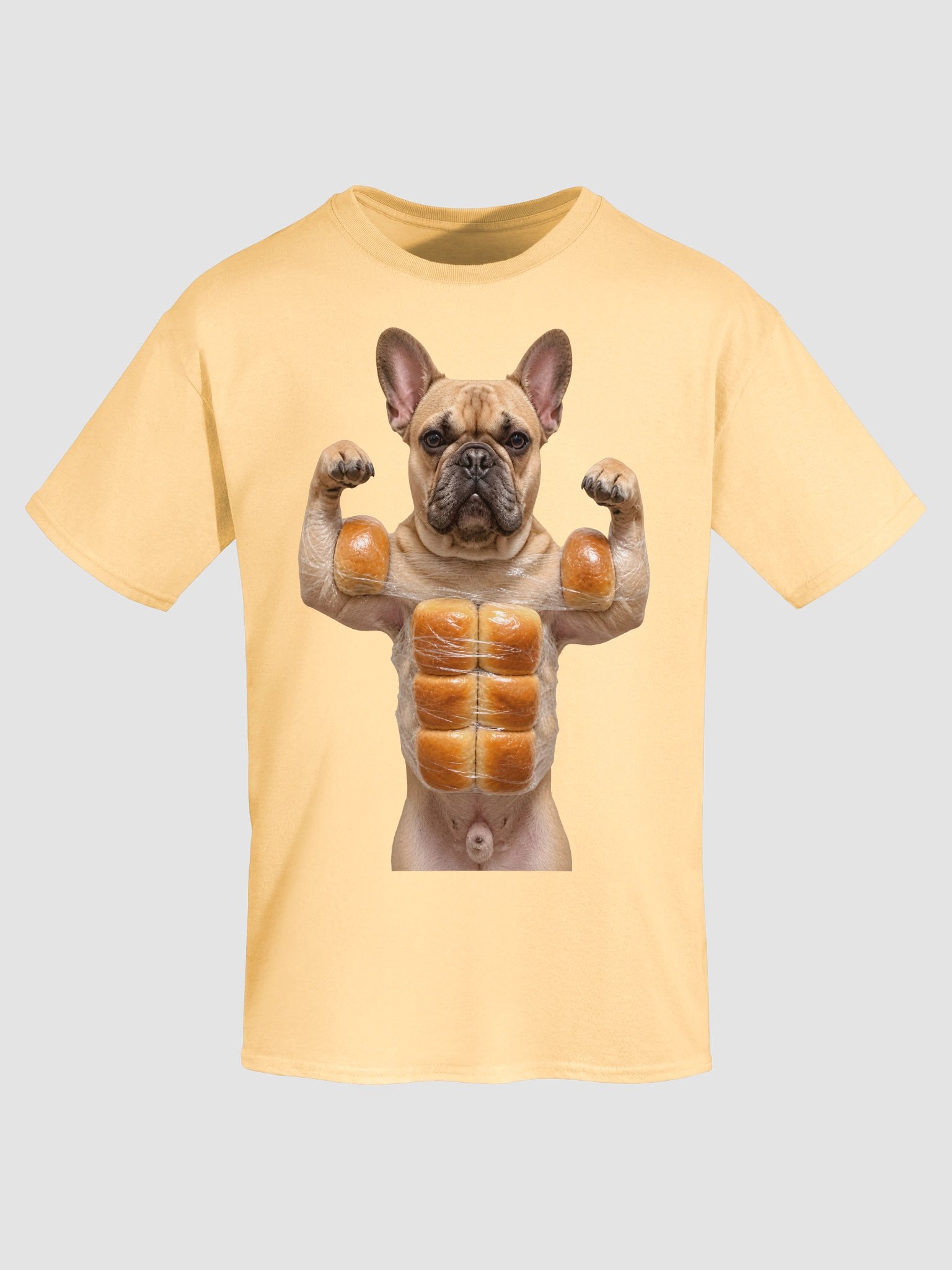 Bread Abs Gym French Bulldog Funny Workout Shirt - Six Pack Bread Rolls Dog Meme Tee product image (4)