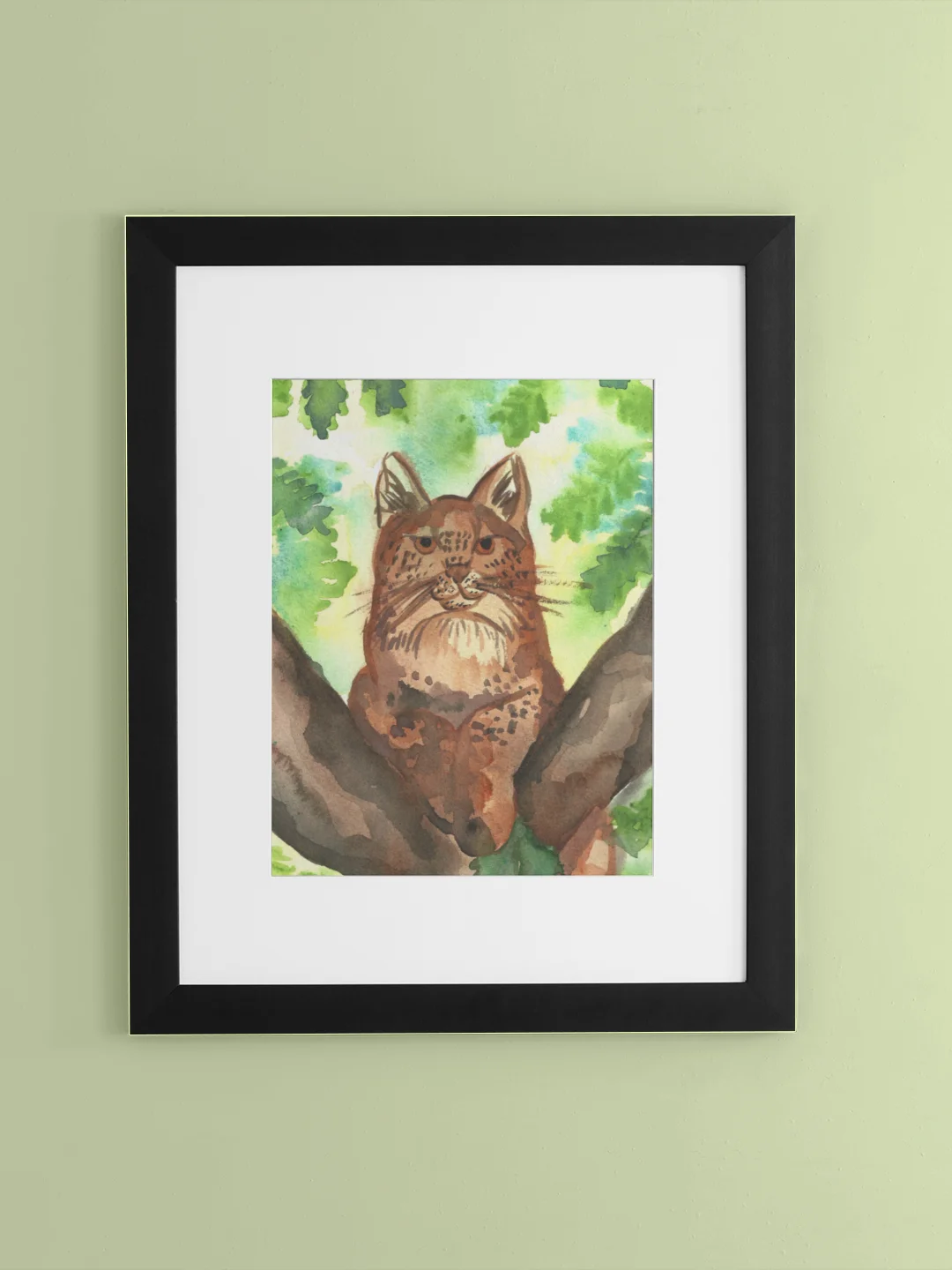 Lynx In A Tree Art Print product image (1)