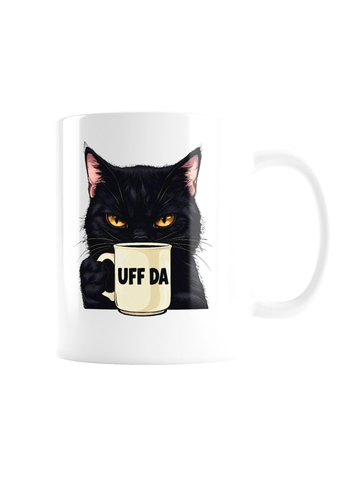 UFF DA Black Cat Mug product image (7)