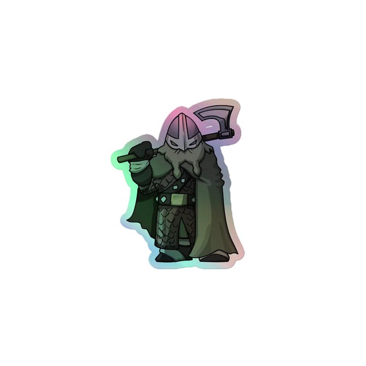 Warrior holographic sticker product image (1)