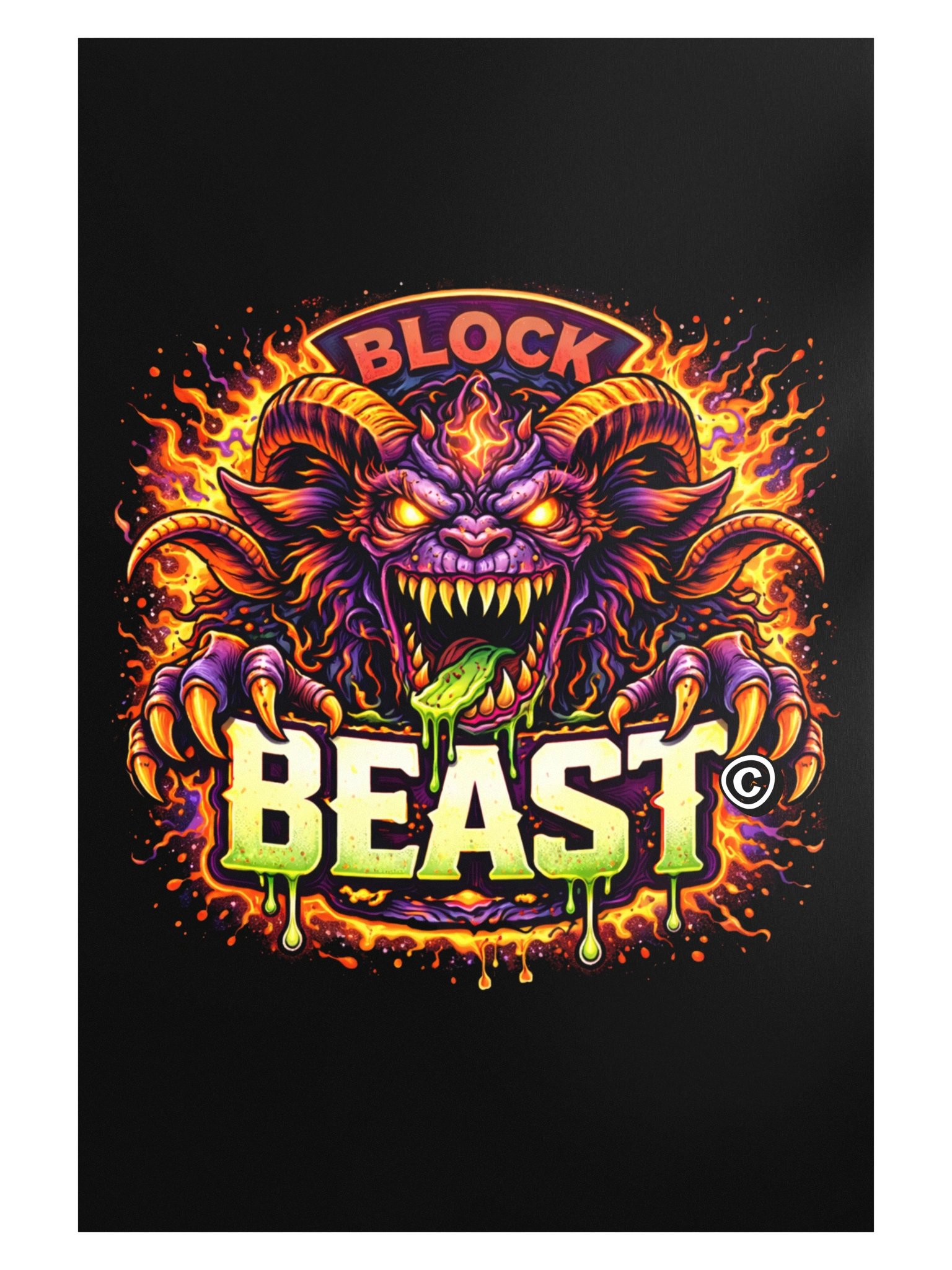 BLOCK BEAST — Neon Fury Poster product image (1)
