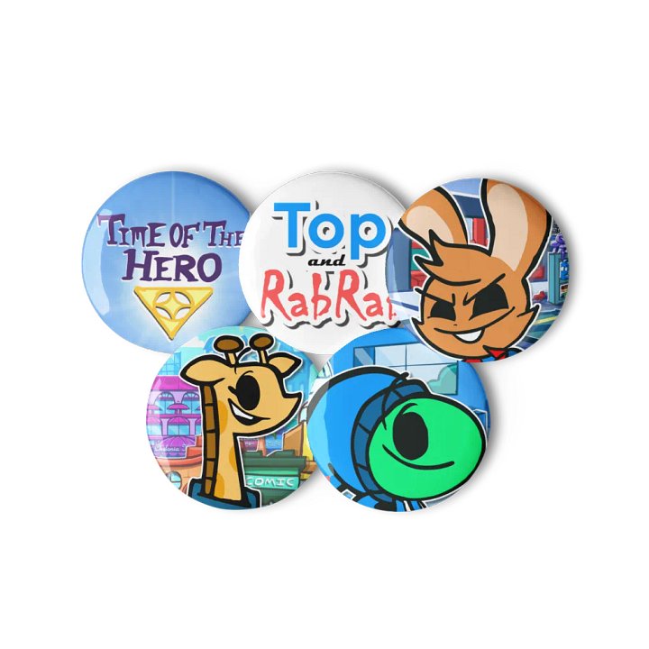 Top and RabRab Pin Buttons Set 1 product image (1)