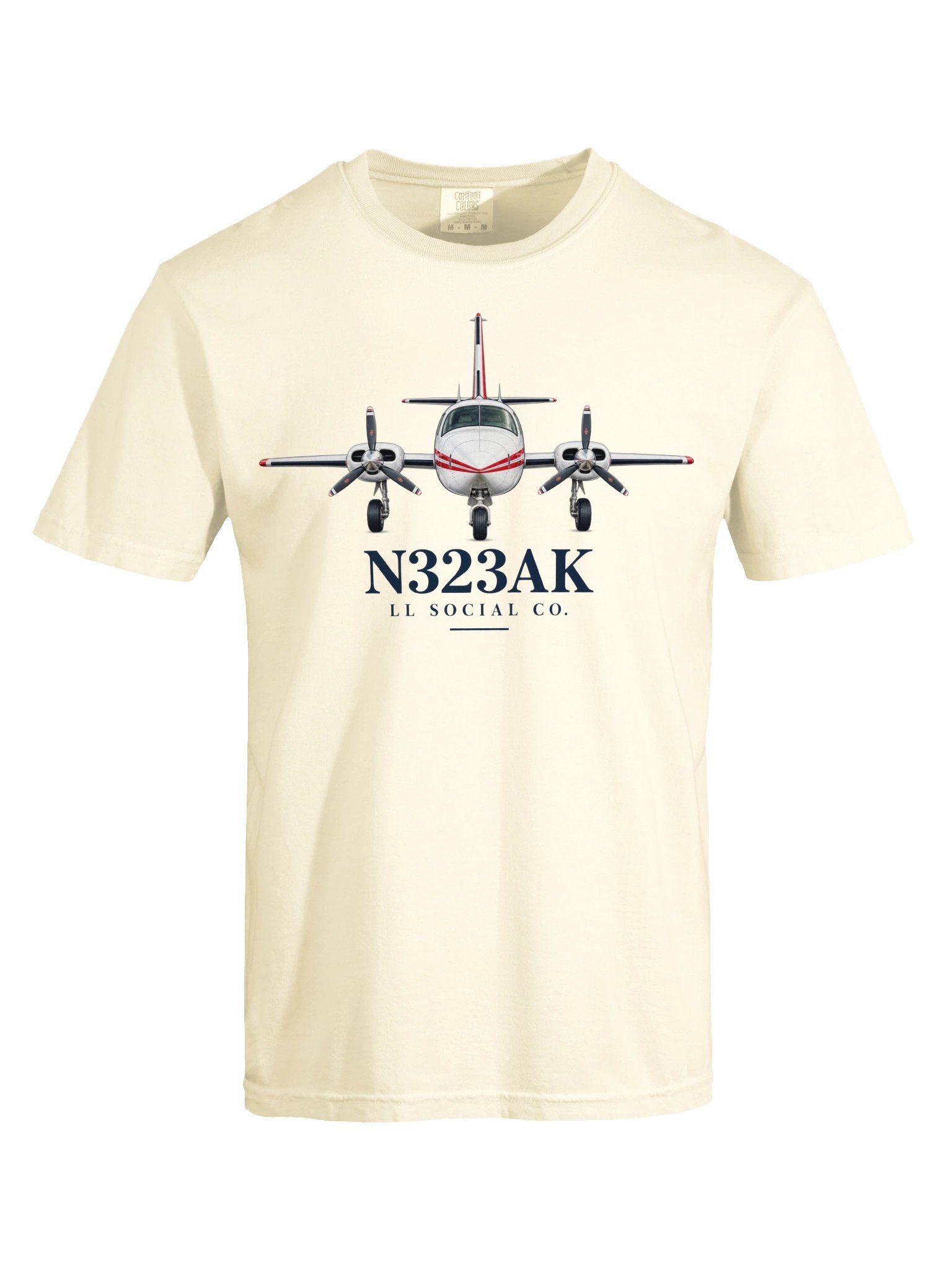 LL Social Co. N323AK Aerostar Tee — Ivory product image (52)