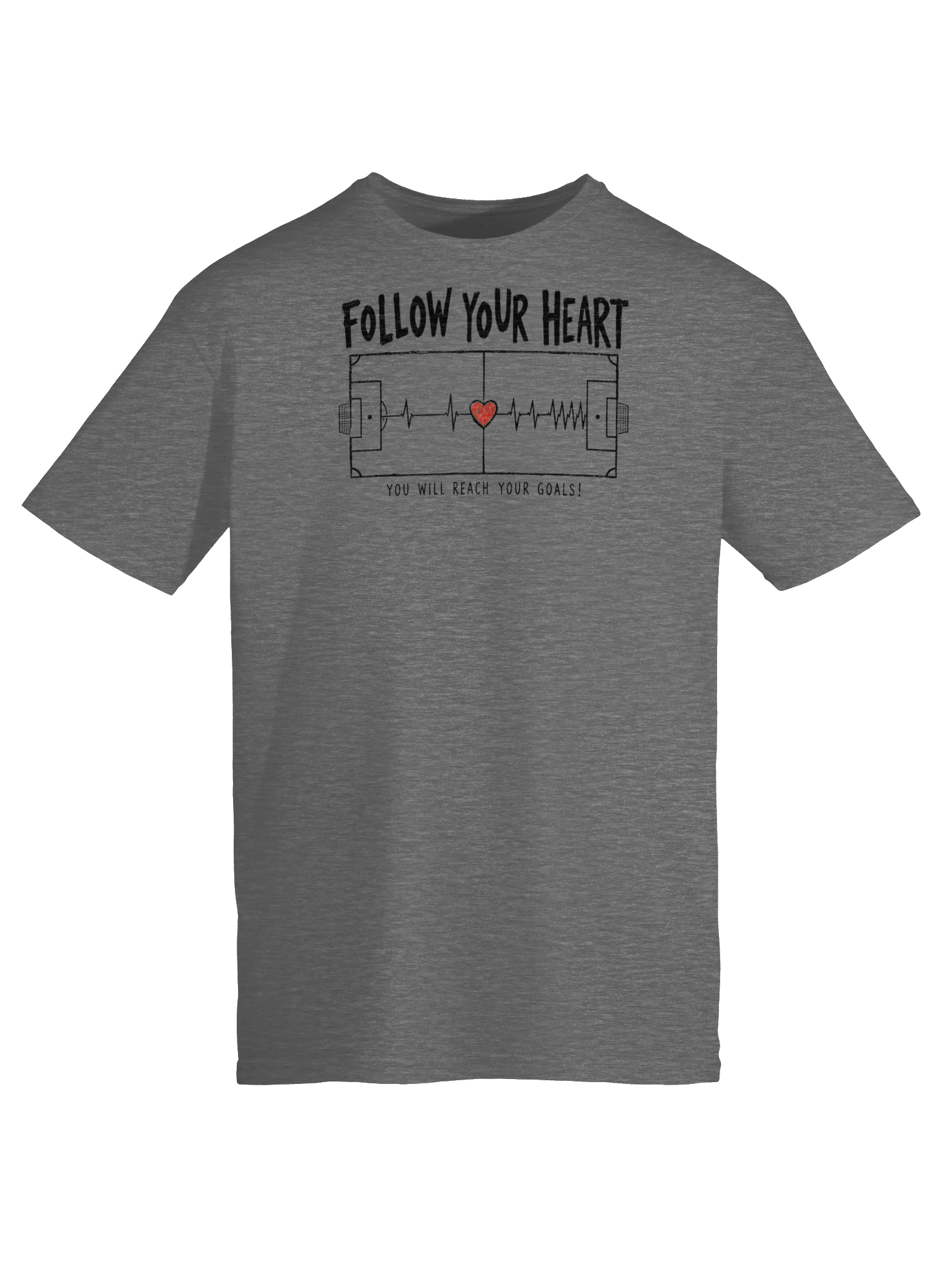 Follow Your Heart Soccer Motivation Tee product image (5)
