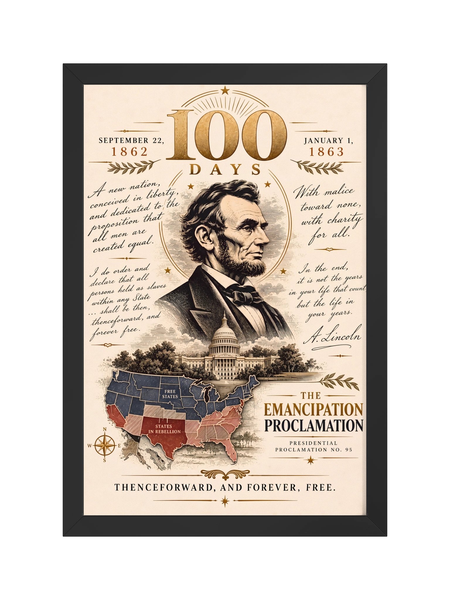 Abraham Lincoln Emancipation Proclamation Poster product image (3)