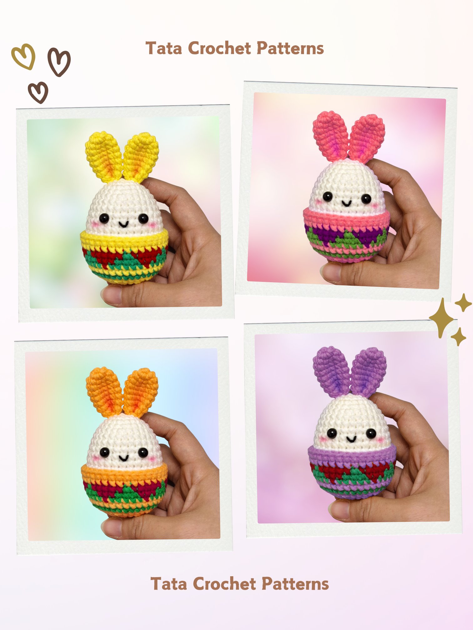 PDF Pattern -♡- (8 in 1) Super Cute Easter Bunny Eggs Amigurumi product image (7)