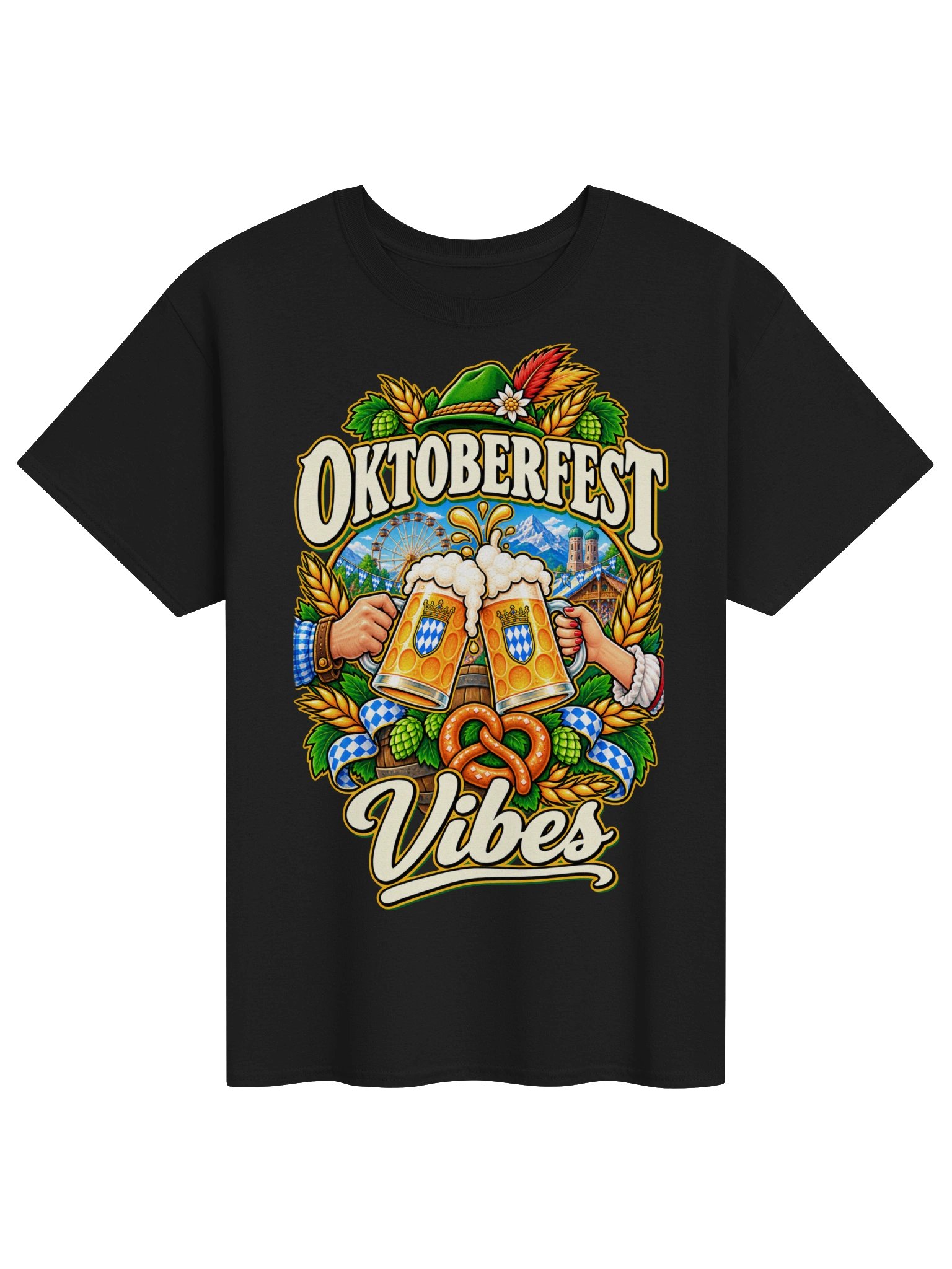 Oktoberfest Vibes Beer Steins Vintage Tee product image (5)