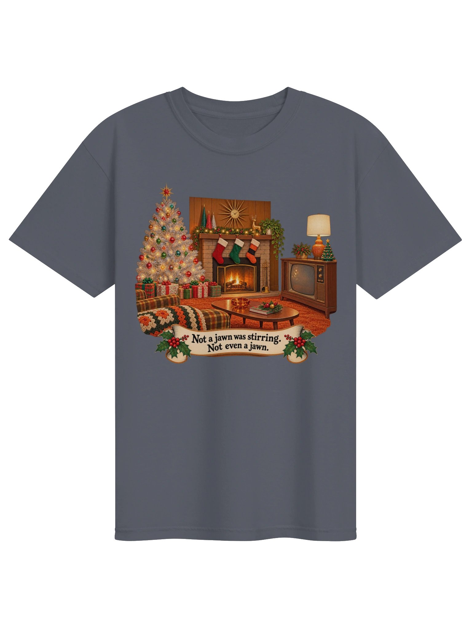 Not a Jawn Was Stirring – Retro Philly Christmas T-Shirt product image (9)