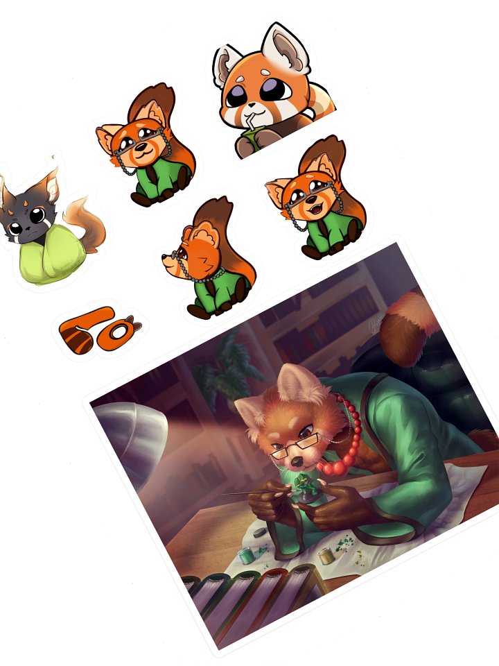 Painterly Red Panda Stickers vol.1 product image (1)