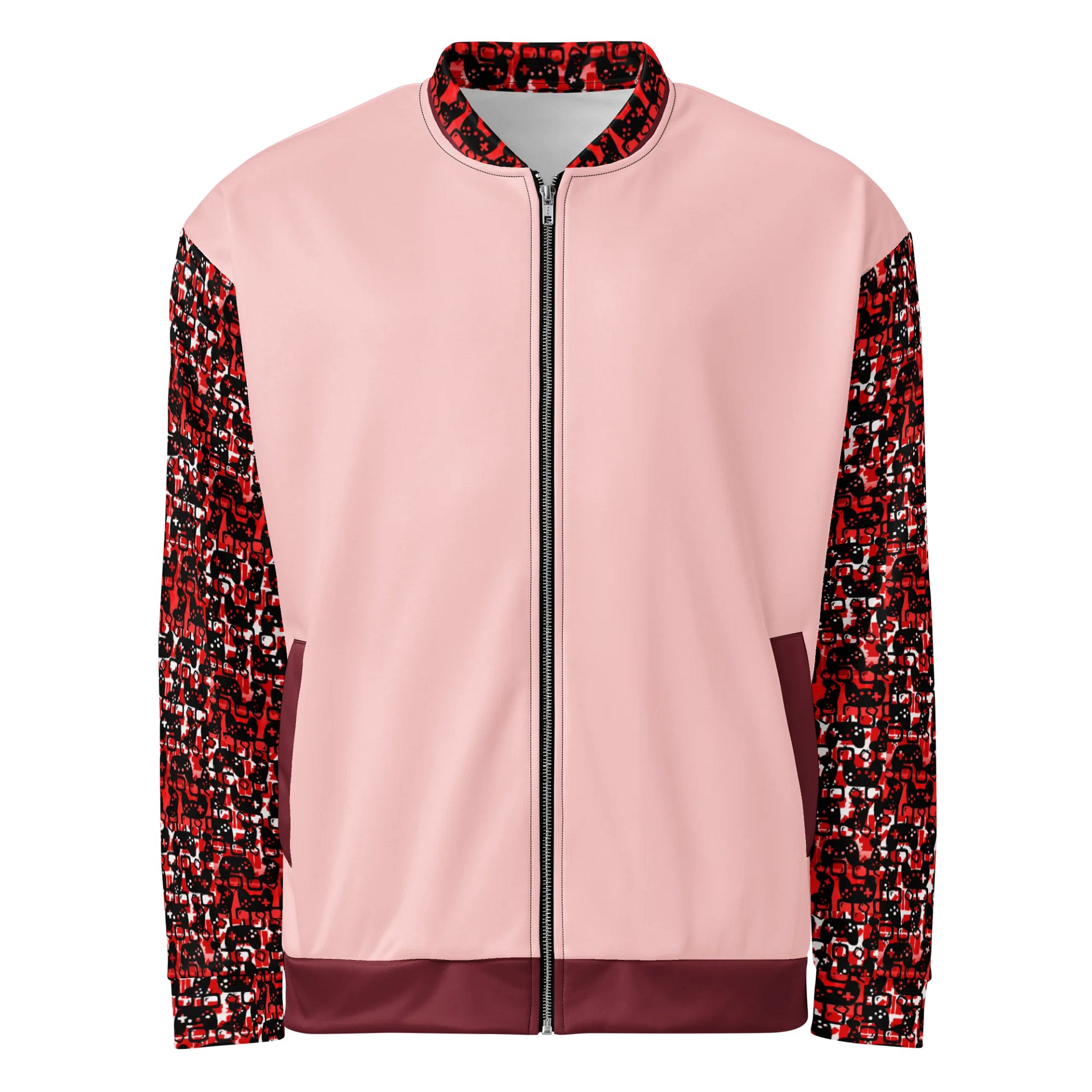 Experience Stories Unisex Bomber Jacket (Red, Coral, and Black) product image (2)