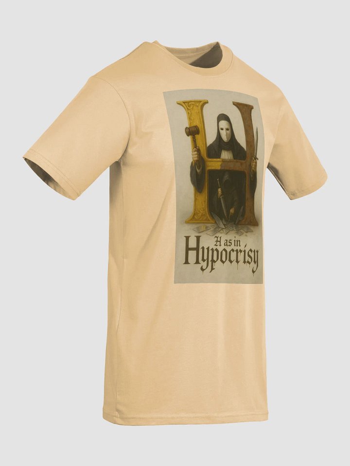 H as in hypocrisy men`s premium heavyweight t-shirt by dark alphabet product image (2)